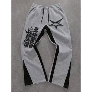 Gray 'Super Wisdom' Graphic Sweats size Large